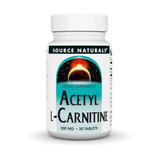 Ацетил L-карнітин Source Naturals Acetyl L-Carnitine 500 mg, 30 таблеток