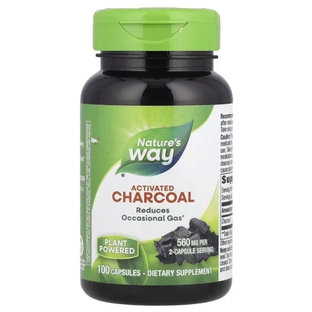 Активоване вугілля Nature's Way Activated Charcoal, 100 капсул