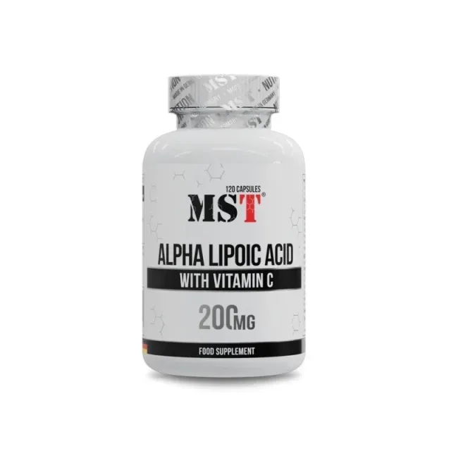 Альфа-ліпоєва кислота MST Nutrition Alpha Lipoic Acid, 120 капсул з вітаміном С