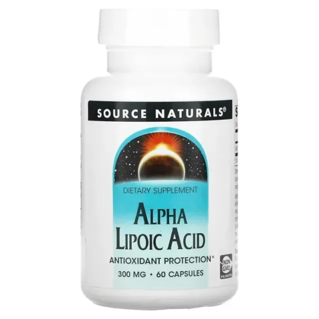 Альфа-ліпоєва кислота Source Naturals Alpha Lipoic Acid 300 mg, 60 капсул