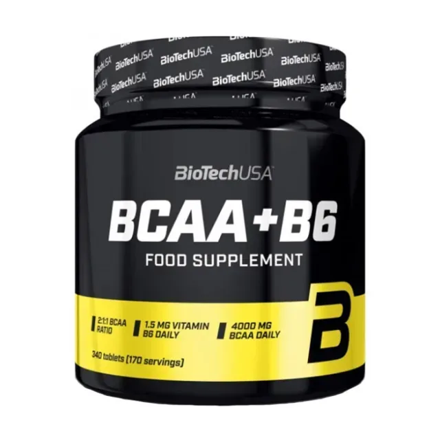 Амінокислота BCAA BioTech BCAA + B6, 340 таблеток