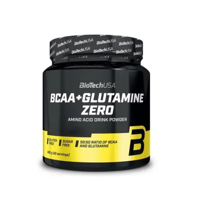 Амінокислота BCAA BioTech BCAA+Glutamine Zero, 480 грам - Лимон