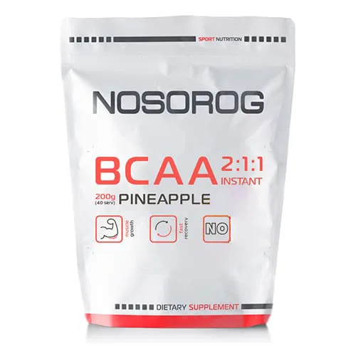 Амінокислота BCAA Nosorog BCAA 2:1:1, 200 грам - Ананас