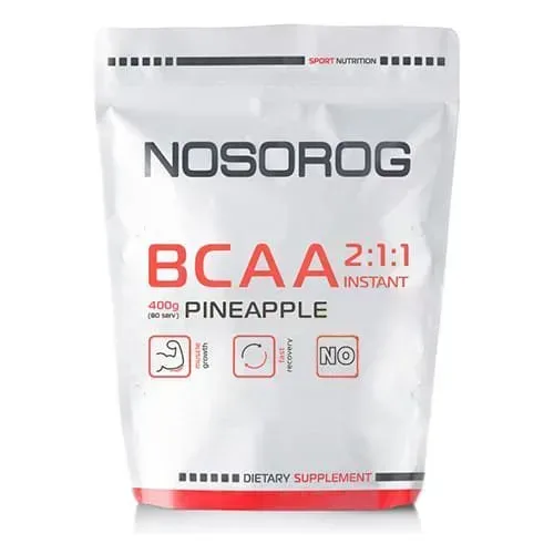 Амінокислота BCAA Nosorog BCAA 2:1:1, 400 грам - Яблуко