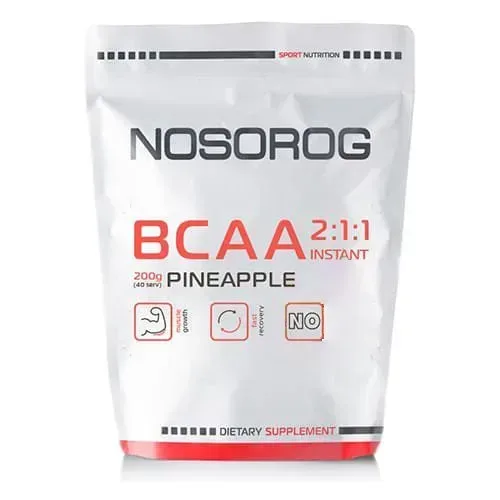 Амінокислота BCAA Nosorog BCAA 2:1:1, 200 грам - Малина