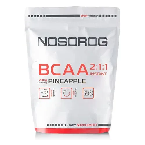 Аминокислота BCAA Nosorog BCAA 2:1:1, 200 грамм - Мята