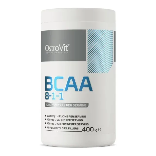 Амінокислота BCAA OstroVit BCAA 8:1:1, 400 грам - Лимон