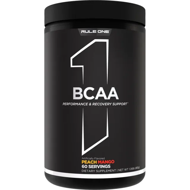 Амінокислота BCAA Rule 1 BCAA, 60 порцій - 480 г Манго-персик
