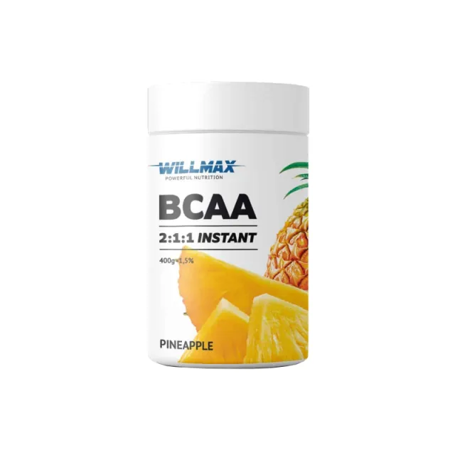 Аминокислота BCAA Willmax BCAA 2:1:1, 400 грамм - Ананас