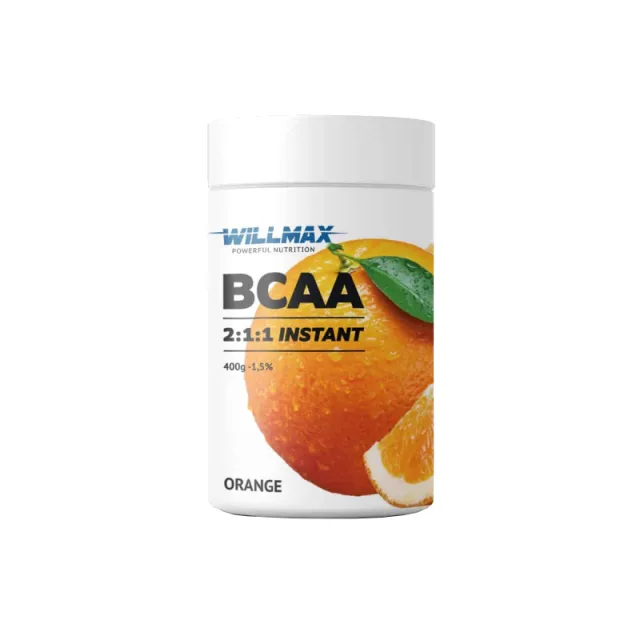 Аминокислота BCAA Willmax BCAA 2:1:1, 400 грамм - Апельсин