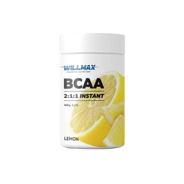 Аминокислота BCAA Willmax BCAA 2:1:1, 400 грамм - Лимон