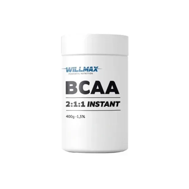 Амінокислота BCAA Willmax BCAA 2:1:1, 400 грам - Без смаку
