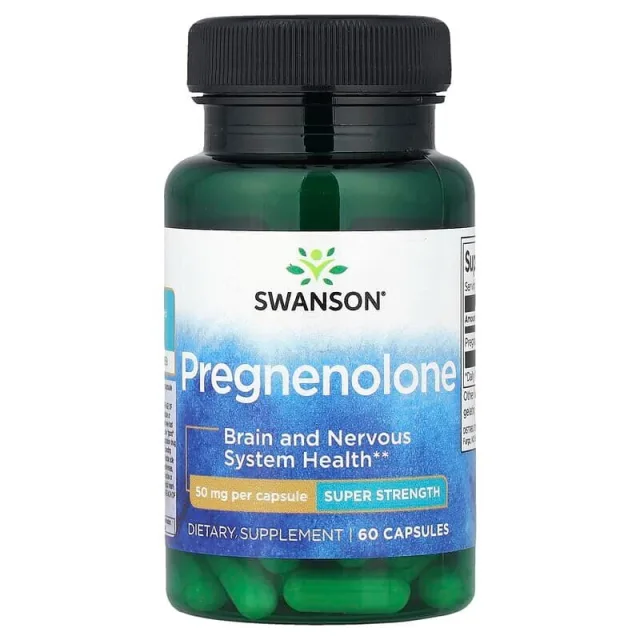 Амінокислота для мозку Swanson Pregnenolone 50 mg Super Strength, 60 капсул