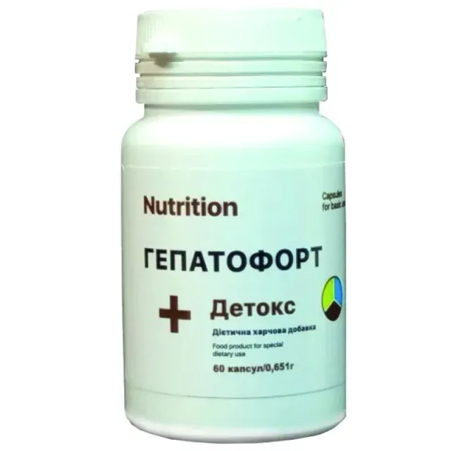 Амінокислота EntherMeal Гепатофорт + Детокс, 60 капсул