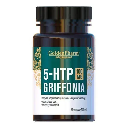 Амінокислота Golden Pharm 5-HTP, 60 вегакапсул