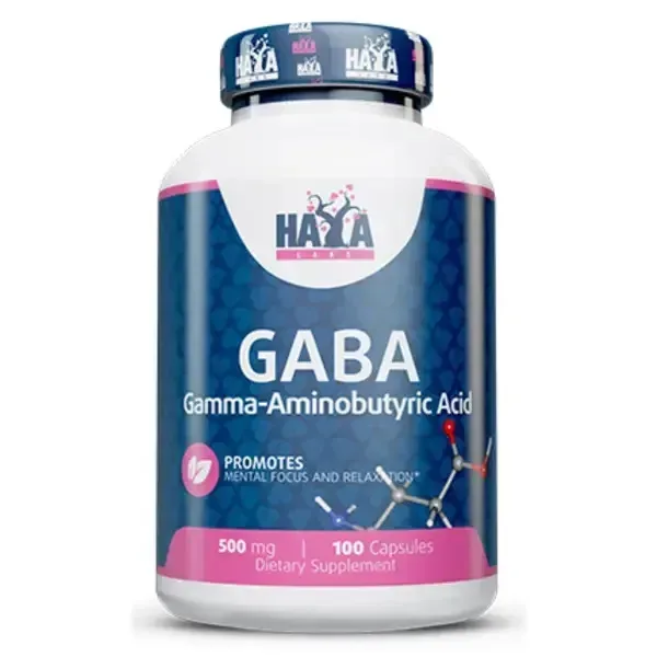 Аминокислота Haya Labs Gaba 500 mg, 100 капсул