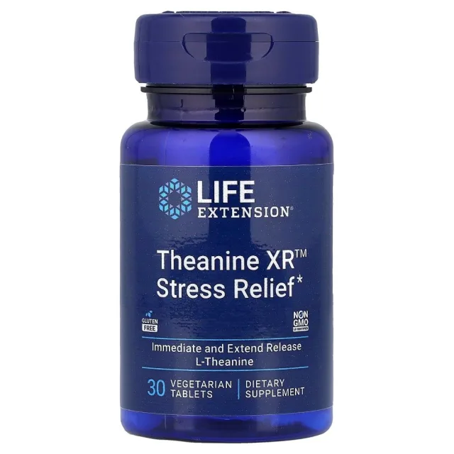 Амінокислота Life Extension Theanine XR™ Stress Relief, 30 таблеток