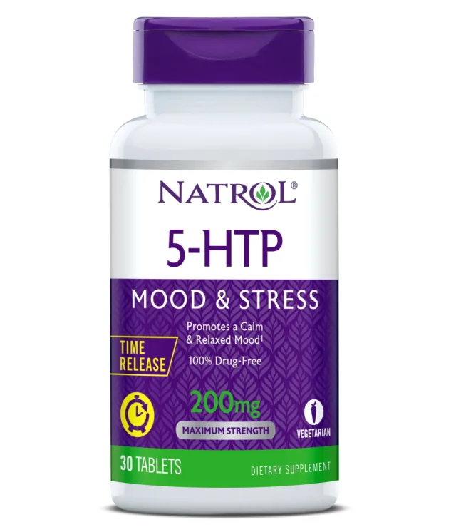 Амінокислота Natrol 5-HTP 200 mg Time Release, 30 таблеток