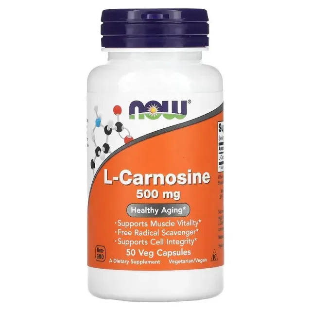 Амінокислота NOW L-Carnosine 500 mg, 50 вегакапсул
