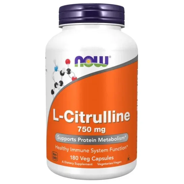 Амінокислота NOW L-Citrulline 750 mg, 180 вегакапсул