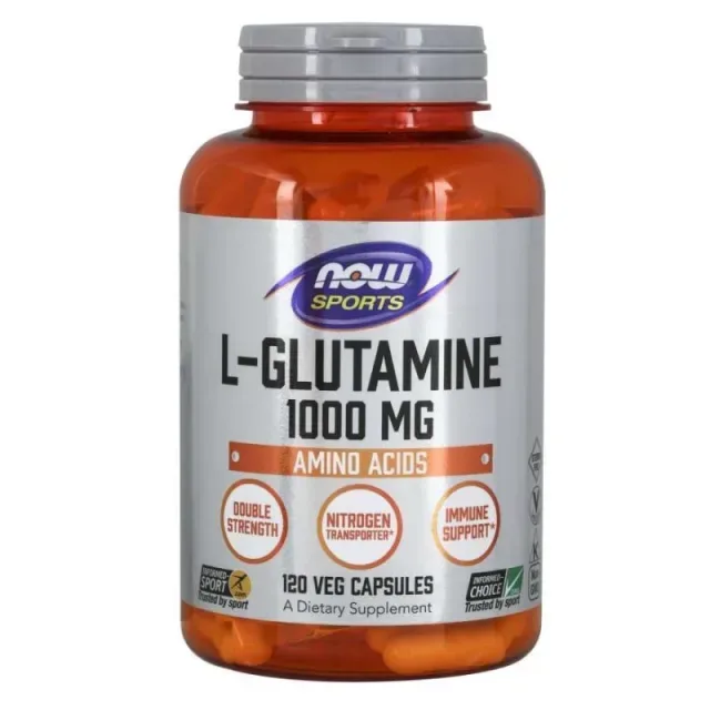 Аминокислота NOW L-Glutamine 1000 mg, 120 капсул