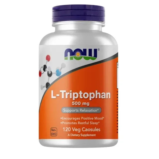 Аминокислота NOW L-Tryptophan 500 mg, 120 вегакапсул