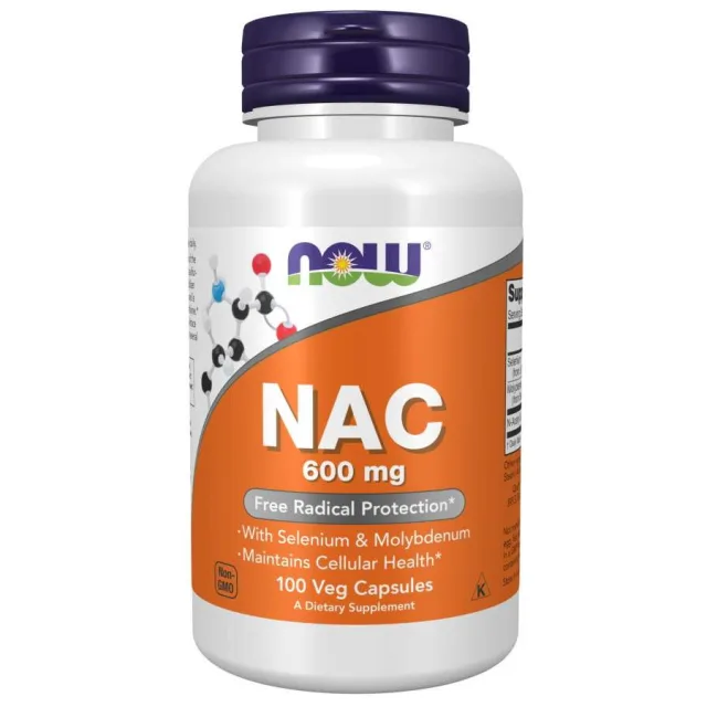 Аминокислота NOW NAC 600 mg, 100 капсул