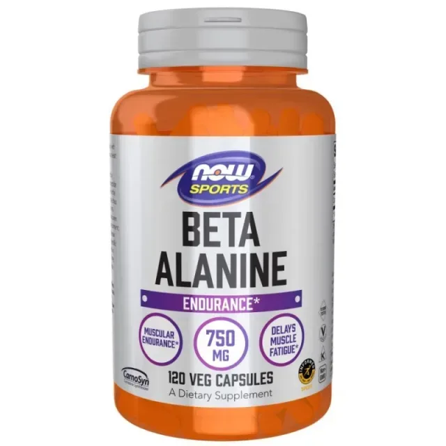 Амінокислота NOW Sports Beta-Alanine 750 mg, 120 вегакапсул