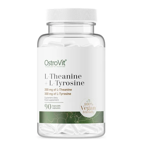 Амінокислота OstroVit Vege Theanine + Tyrosine, 90 вегакапсул