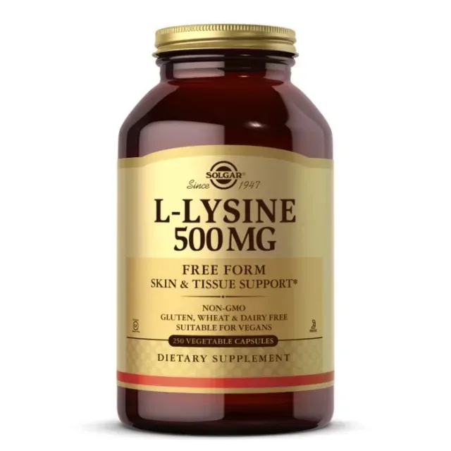 Аминокислота Solgar L-Lysine 500 mg, 250 вегакапсул