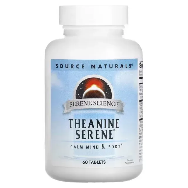 Аминокислота Source Naturals Serene Science Theanine Serene Calm Mind & Body, 60 таблеток