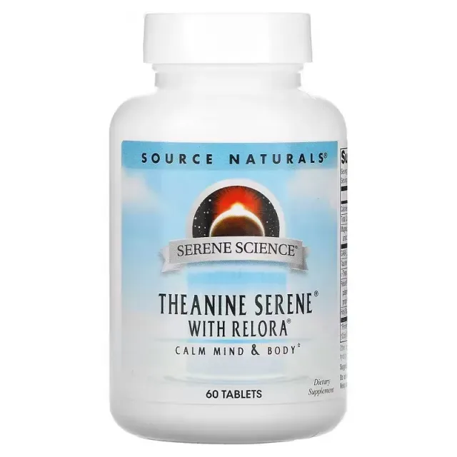 Аминокислота Source Naturals Serene Science Theanine Serene with Relora Calm Mind & Body, 60 таблеток