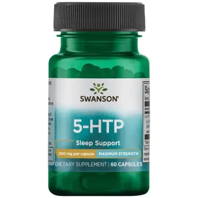 Аминокислота Swanson 5-HTP 200 mg Maximum Strength, 60 капсул