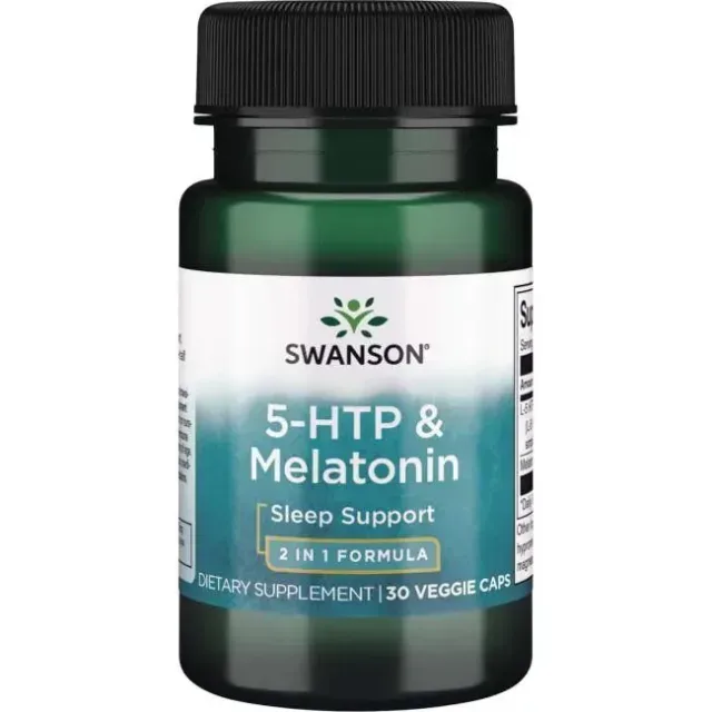 Аминокислота Swanson 5-HTP & Melatonin, 30 капсул