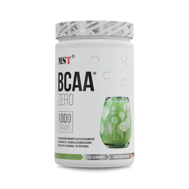 Амінокислоти MST Nutrition BCAA ZERO, 1 кг - Зелене яблуко