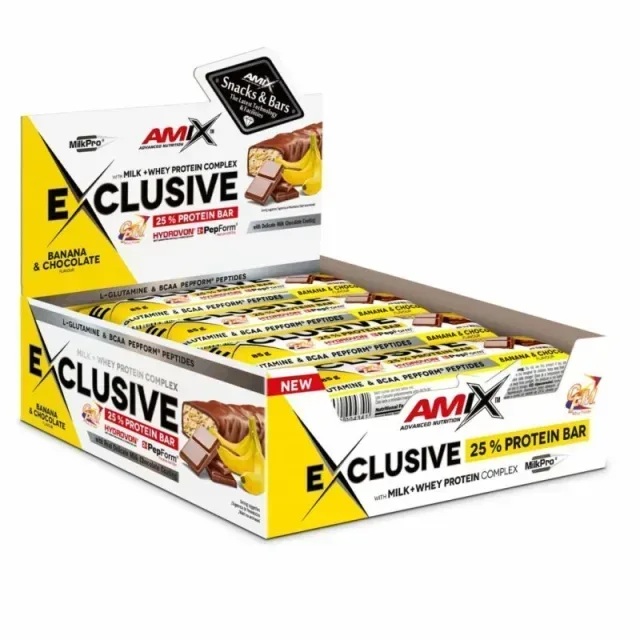 Батончик AMIX Exclusive Protein Bar, 12*85 грам - Мокко-шоко-кава