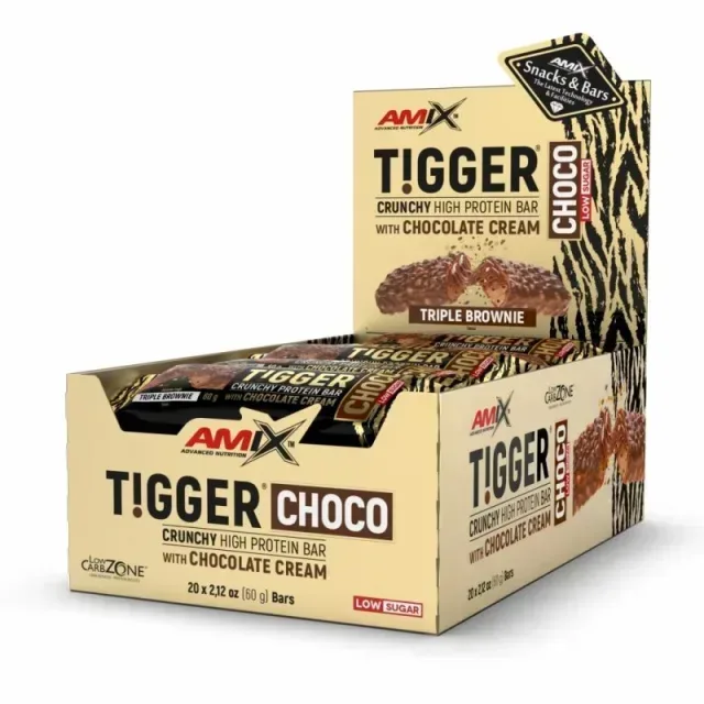 Батончик AMIX Tigger Choco Crunchy Protein Bar, 20*60 грам - Марципановий торт