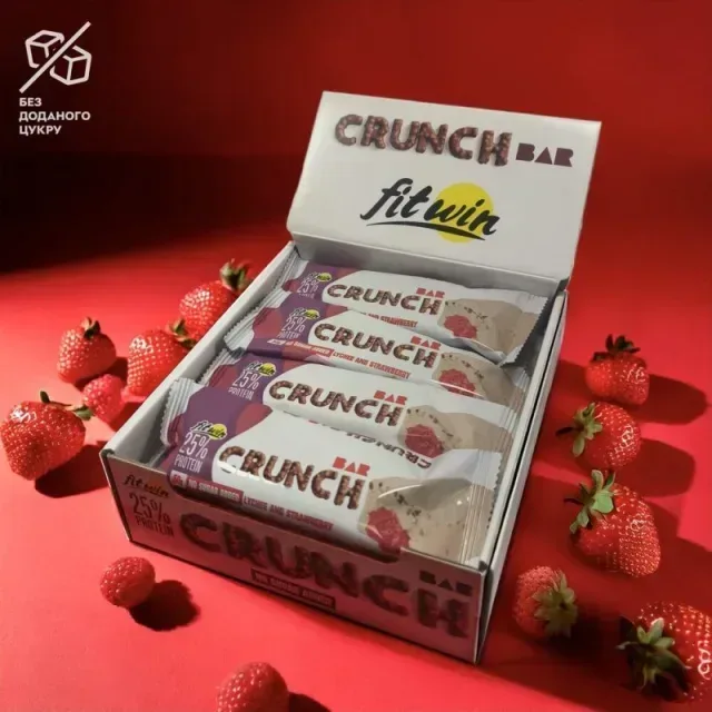Батончик FitWin Crunch Bar 25%, 12*50 грамм - Киви-кактус