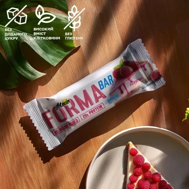 Батончик FitWin Forma Bar 33%, 60 грам - Полуничний йогурт