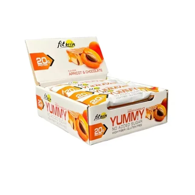 Батончик FitWin YUMMY Bar 36% no added sugar, 12*55 грам - Шоколад-вишня