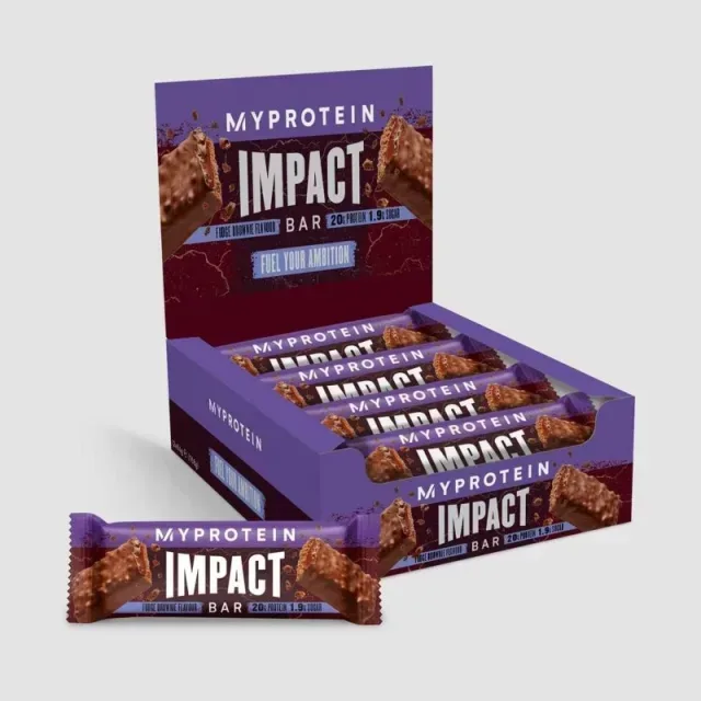 Батончик MyProtein Impact Protein Bar, 12*64 грамм - Черный шоколад-морская соль