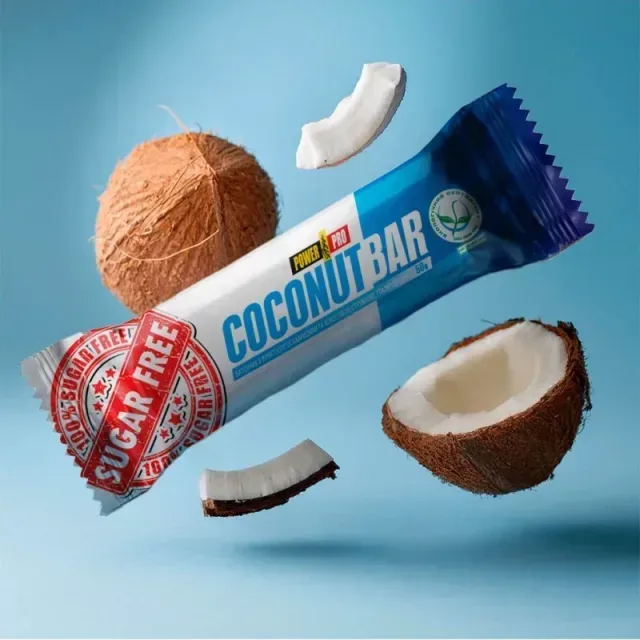 Батончик Power Pro Coconut Bar Sugar Free, 50 грам кокос