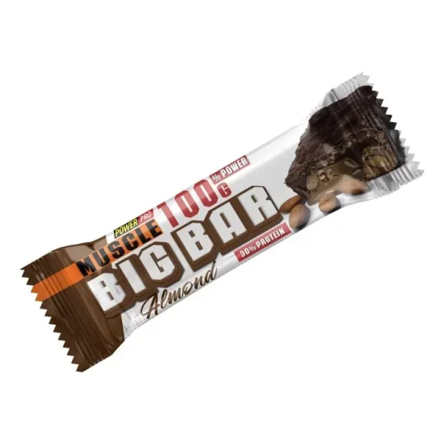 Батончик Power Pro Muscle Big Bar 30% Protein, 100 грамм - Миндаль