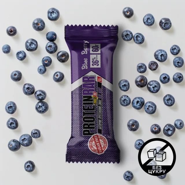 Батончик Power Pro Protein Bar 36% Sugar Free, 60 грам - Ягоды
