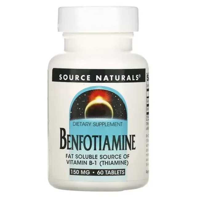 Бенфотиамин Source Naturals Benfotiamine 150 mg, 60 таблеток