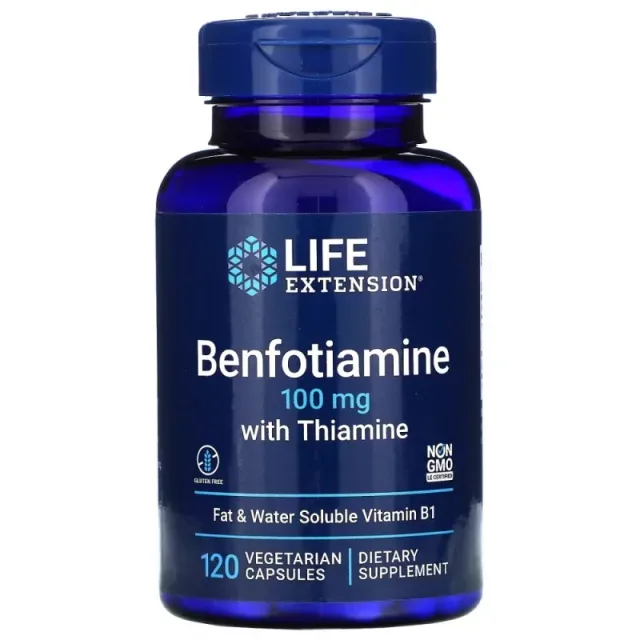 Benfotiamine with Thiamine, 120 вегакапсул