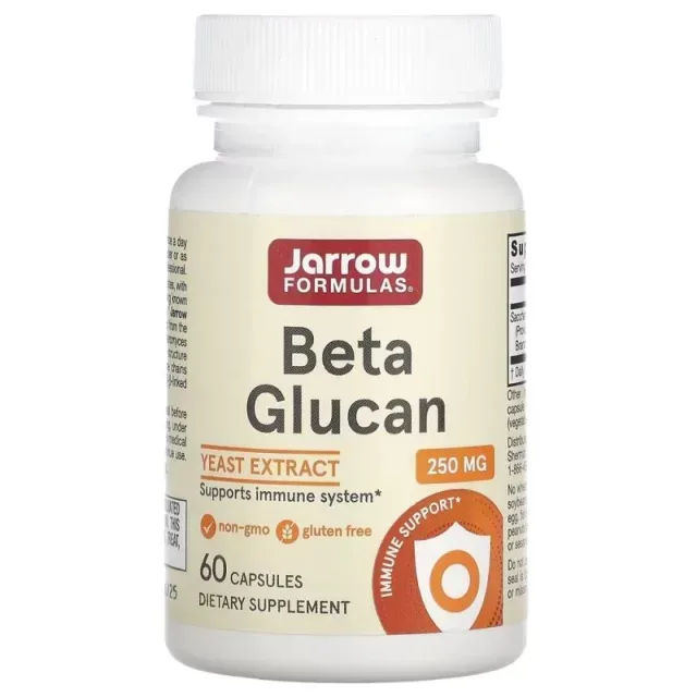 Бета-глюкан Jarrow Formulas Beta Glucan 250 mg, 60 капсул для поддержки иммунной системы