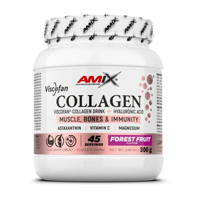 Бичачі колагенові пептиди AMIX Collagen Viscofan, 300 грам - Лісові фрукти