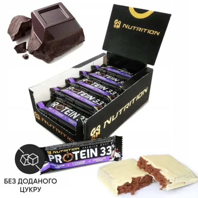 Блок батончиків Go On Nutrition Protein 33%, 24*50 грам - Солона карамель