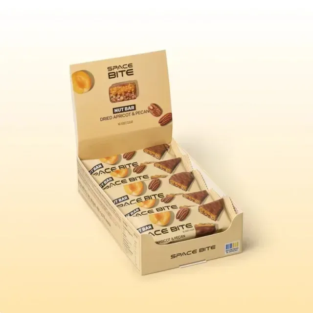Блок батончиків Spacefood Space Bite Nut Bar, 10*40 грам - Курага -пекан